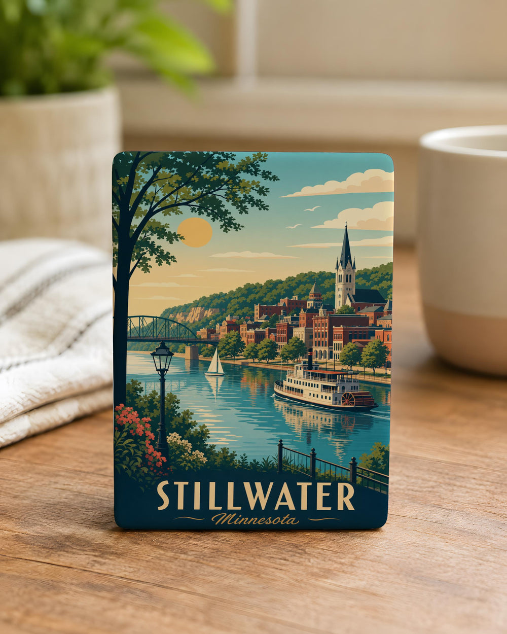 Stillwater Minnesota Fridge Magnet, Stillwater MN Souvenir Magnet, Minnesota Travel Keepsake, Stillwater Landmark Magnet