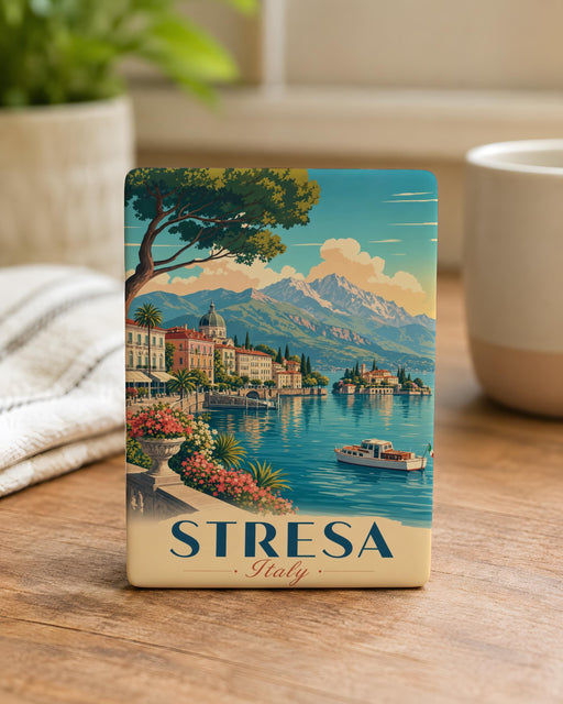 Stresa Italy Fridge Magnet, Lake Maggiore Travel Souvenir, Italian Lakeside Town Keepsake Magnet