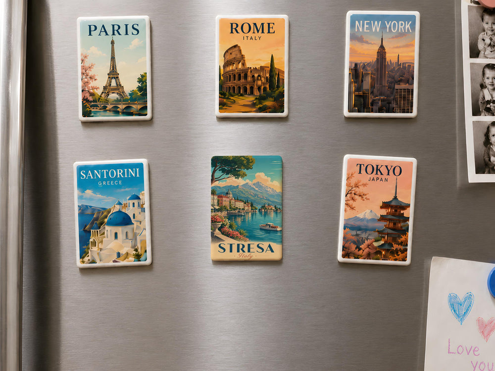 Stresa Italy Fridge Magnet, Lake Maggiore Travel Souvenir, Italian Lakeside Town Keepsake Magnet