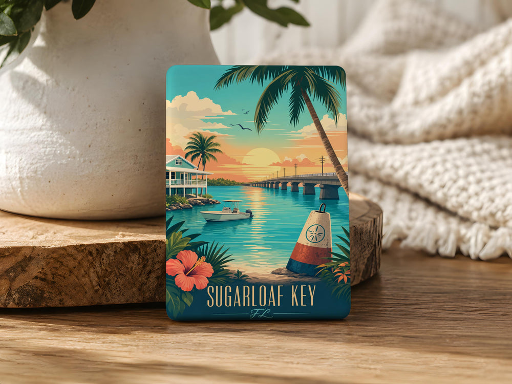 Sugarloaf Key FL Fridge Magnet, Florida Keys Souvenir Magnet, Sugarloaf Key Island Vacation Gift, Coastal Florida Decor Magnet