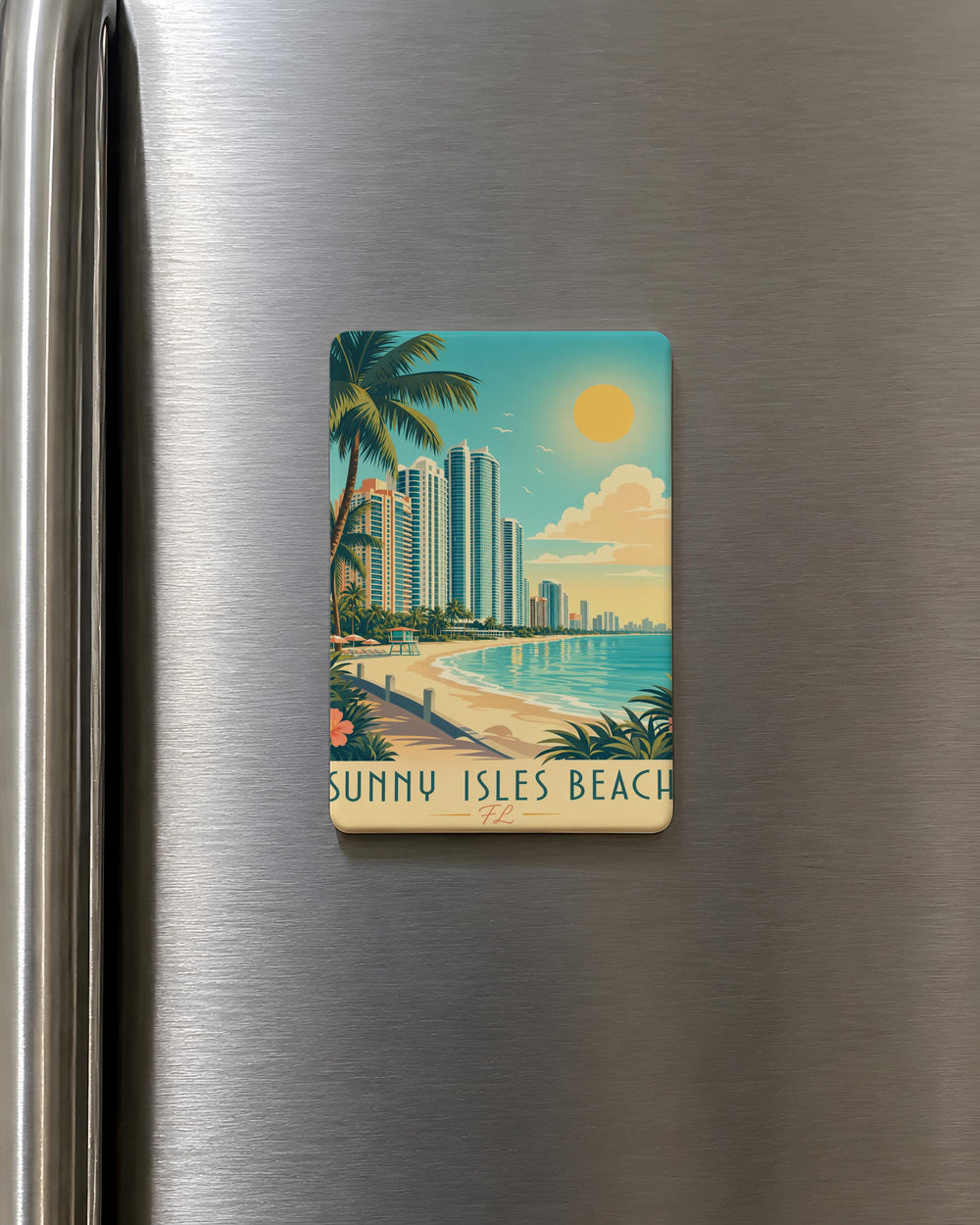 Sunny Isles Beach Florida Fridge Magnet, Sunny Isles FL Souvenir Magnet, Beach Travel Keepsake, Coastal Vacation Gift
