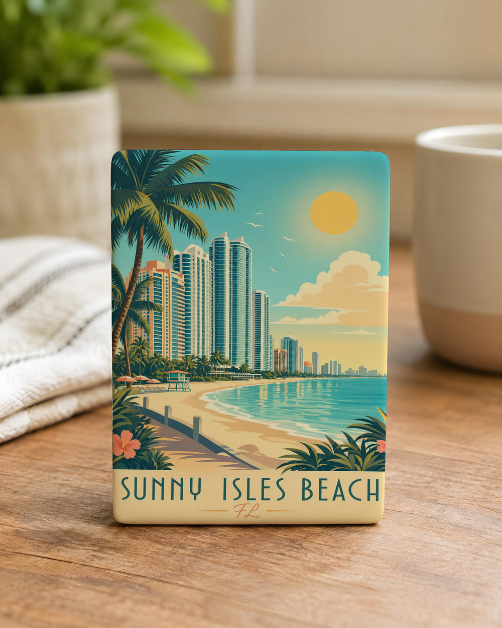 Sunny Isles Beach Florida Fridge Magnet, Sunny Isles FL Souvenir Magnet, Beach Travel Keepsake, Coastal Vacation Gift