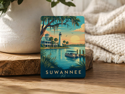 Suwannee Florida Fridge Magnet, Suwannee FL Souvenir Magnet, Coastal Town Travel Keepsake, Florida Gulf Coast Gift