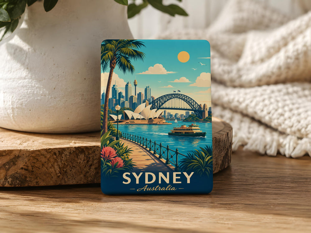 Sydney Australia Fridge Magnet, Sydney Harbour Bridge & Opera House Souvenir Magnet, Travel Gift, Australia Landmark Magnet