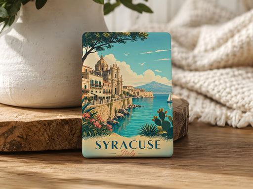 Syracuse Italy Fridge Magnet, Siracusa Sicily Souvenir Magnet, Italian Travel Gift, Ortigia Island Keepsake Magnet