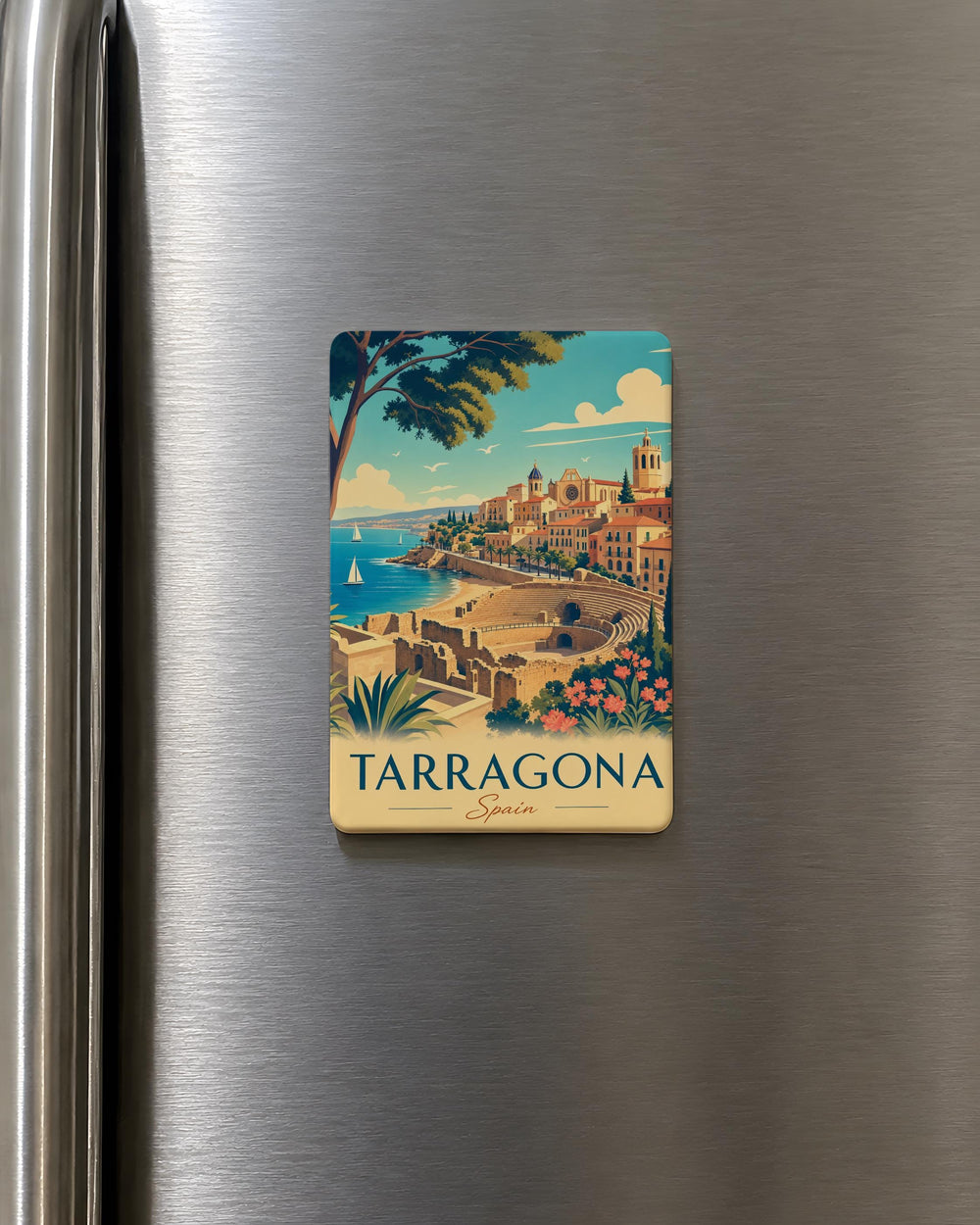 Tarragona Spain Fridge Magnet, Tarragona Souvenir Magnet, Spain Travel Gift, Tarragona Landmark Keepsake Magnet