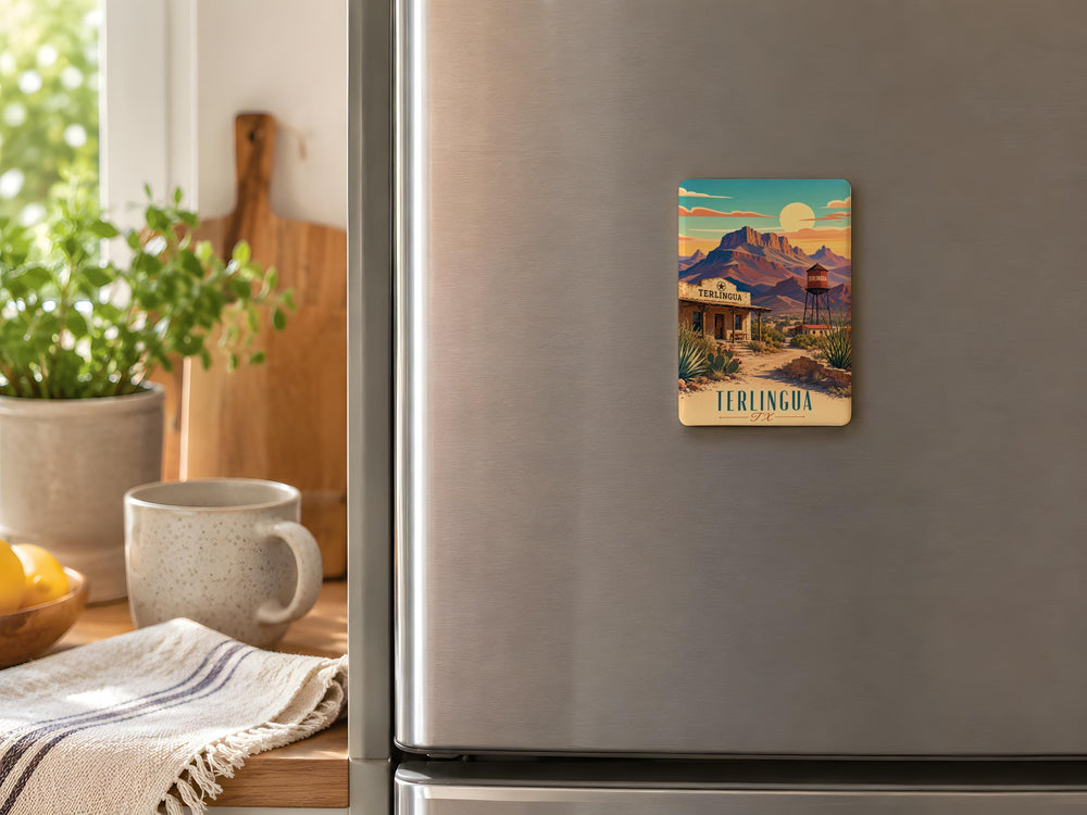 Terlingua TX Fridge Magnet, Terlingua Texas Souvenir Magnet, West Texas Travel Gift, Desert Town Keepsake Magnet