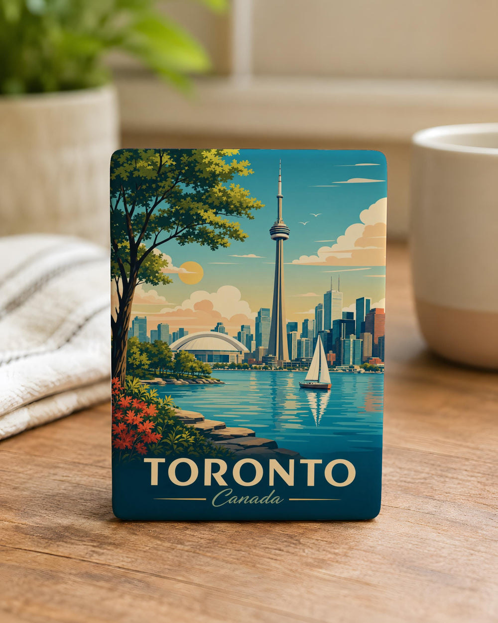 Toronto Canada Fridge Magnet, Toronto Souvenir Magnet, Canada Travel Keepsake, Toronto Landmark Refrigerator Magnet
