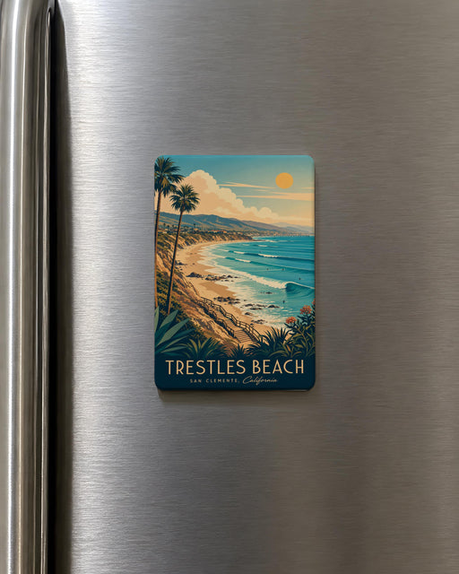 Trestles Beach Fridge Magnet, California Surf Spot Souvenir, Coastal Beach Gift, Ocean Waves, Surfer Gift, San Clemente CA