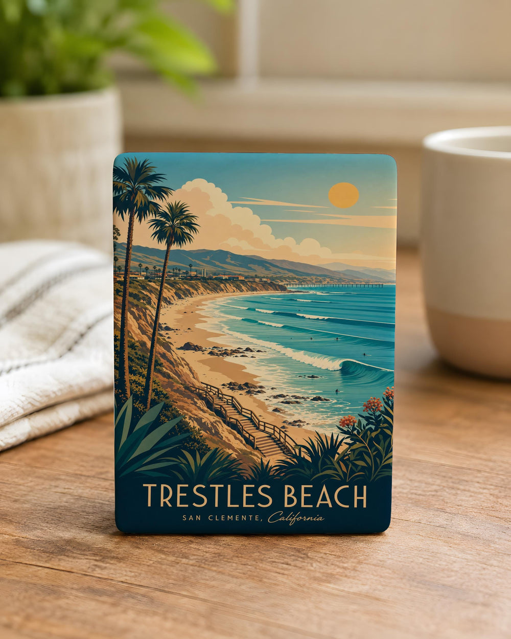 Trestles Beach Fridge Magnet, California Surf Spot Souvenir, Coastal Beach Gift, Ocean Waves, Surfer Gift, San Clemente CA