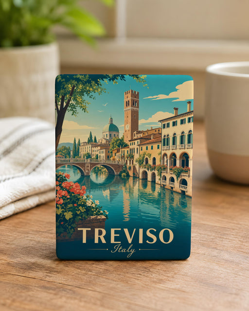 Treviso Italy Fridge Magnet, Treviso City Souvenir Magnet, Italy Travel Keepsake, Treviso Landmark Refrigerator Magnet