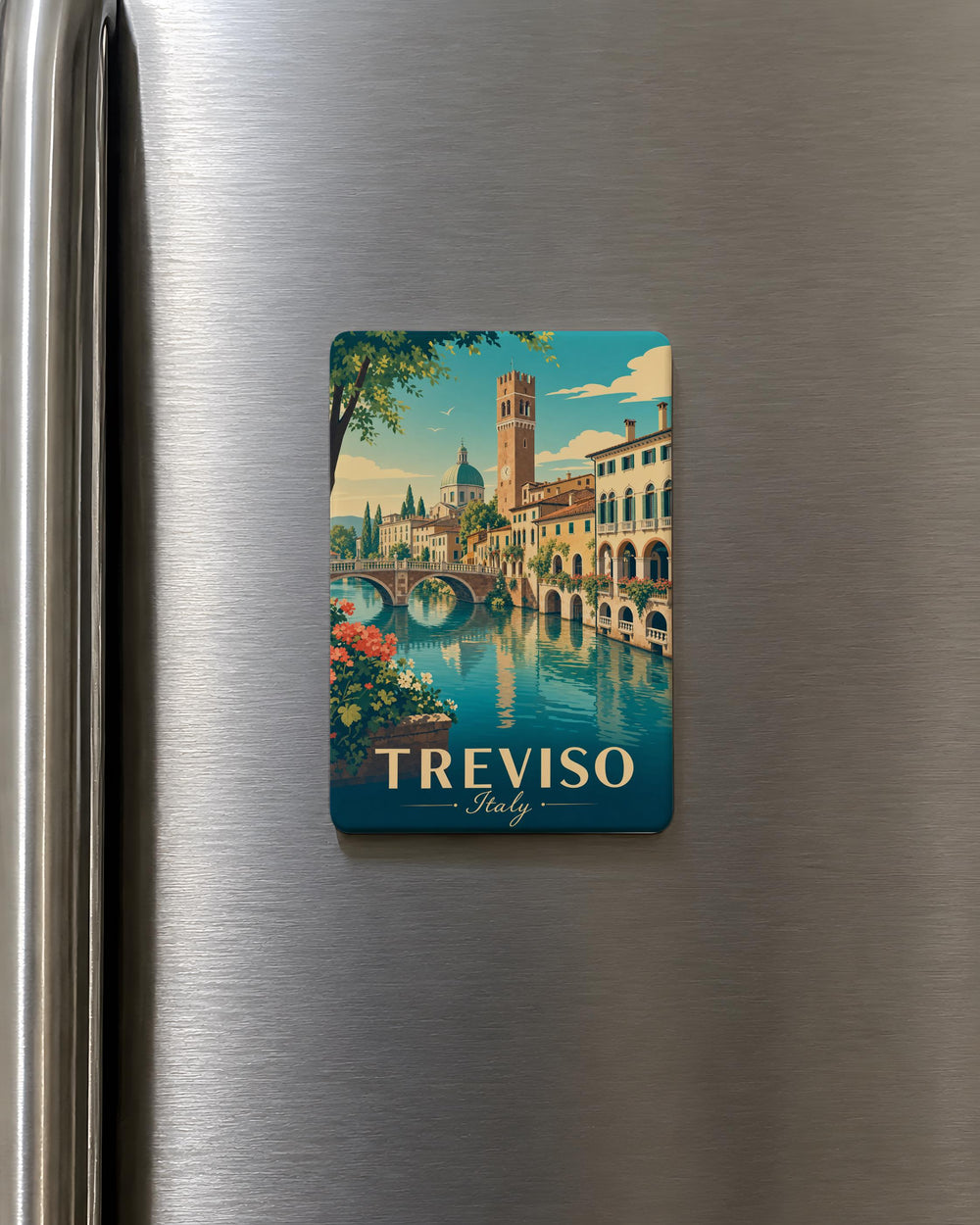 Treviso Italy Fridge Magnet, Treviso City Souvenir Magnet, Italy Travel Keepsake, Treviso Landmark Refrigerator Magnet