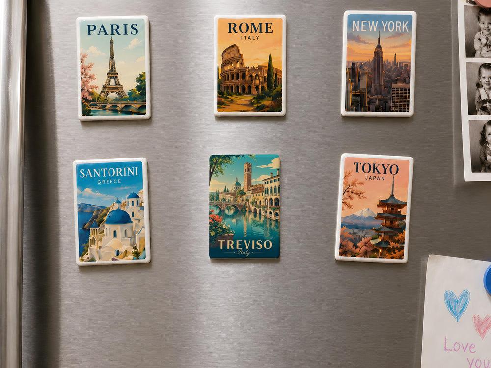 Treviso Italy Fridge Magnet, Treviso City Souvenir Magnet, Italy Travel Keepsake, Treviso Landmark Refrigerator Magnet