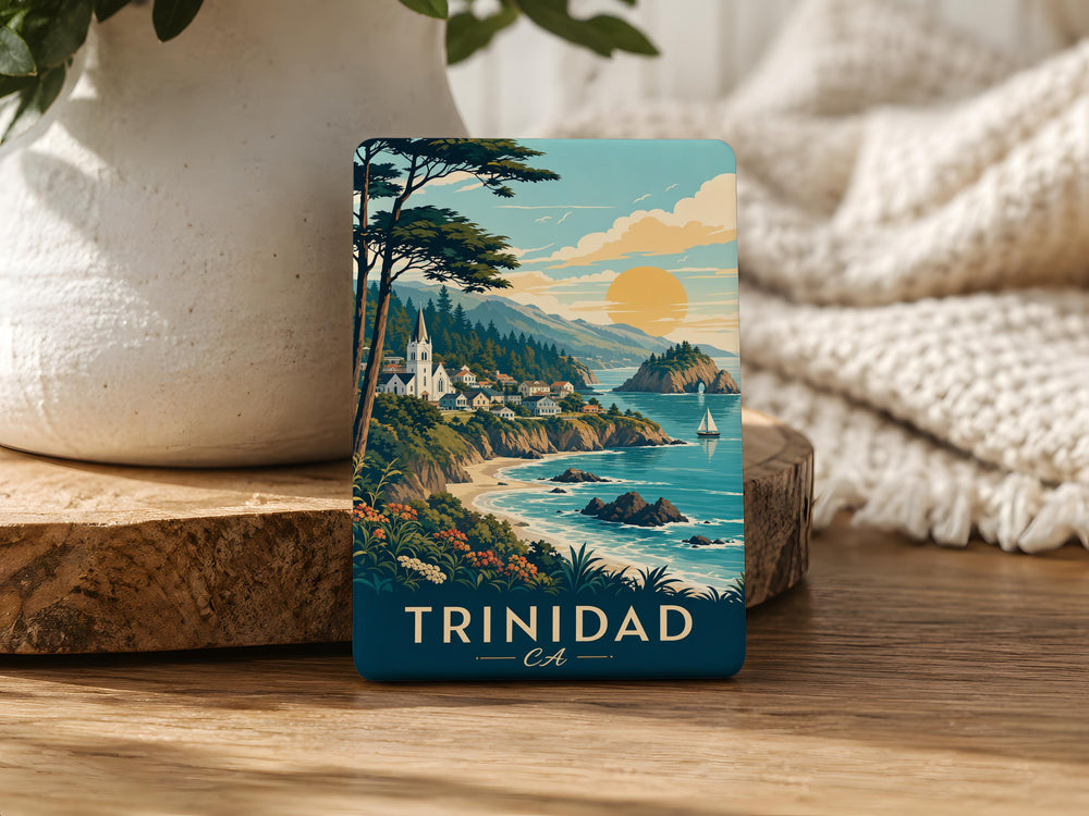 Trinidad CA Fridge Magnet, Trinidad California Souvenir Magnet, Coastal Town Landmark Travel Gift