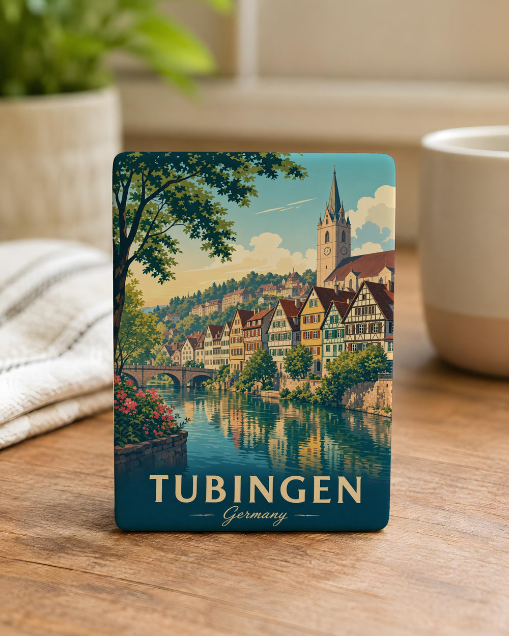 Tubingen Germany Fridge Magnet, Tübingen Travel Souvenir, Historic Old Town Landmark Keepsake Magnet