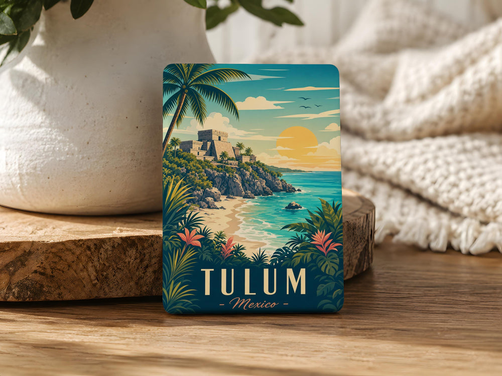 Tulum Mexico Fridge Magnet, Tulum Travel Souvenir, Riviera Maya Vacation Keepsake, Mexico Beach Destination Magnet