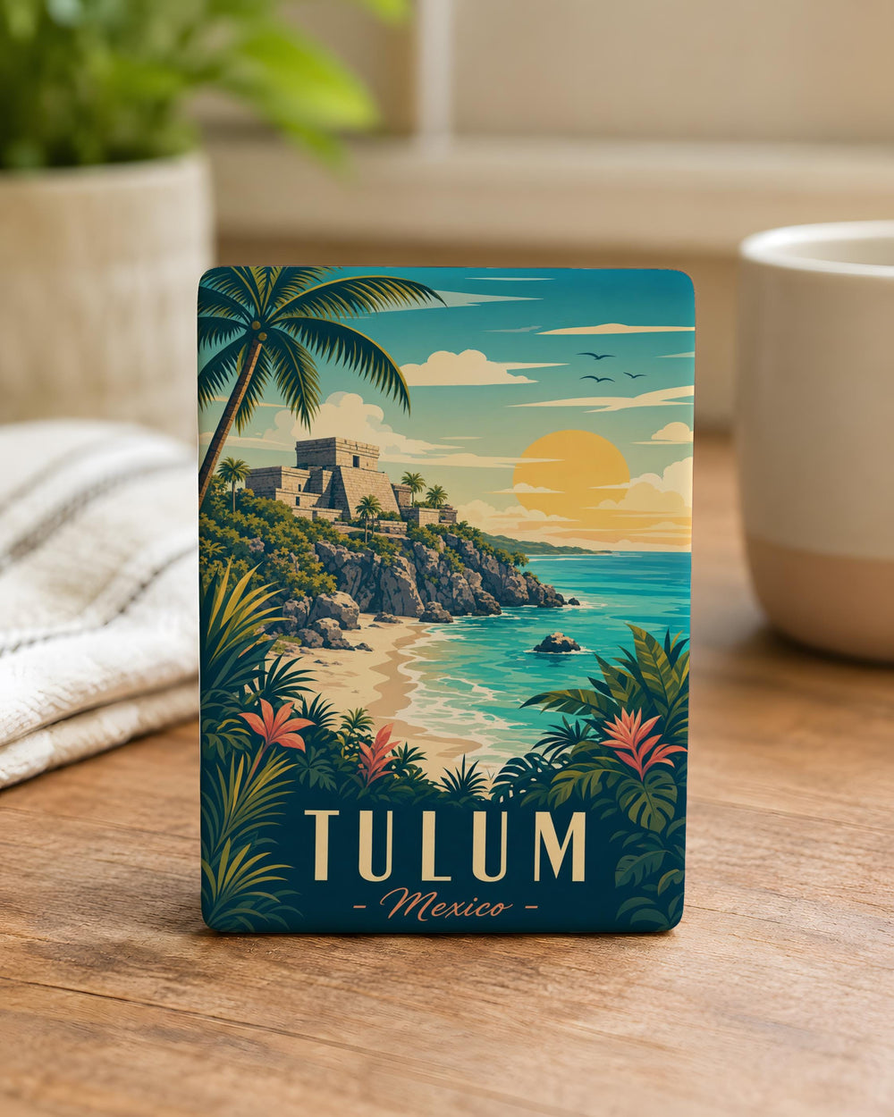 Tulum Mexico Fridge Magnet, Tulum Travel Souvenir, Riviera Maya Vacation Keepsake, Mexico Beach Destination Magnet