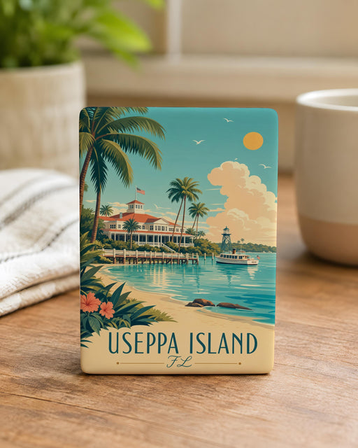 Useppa Island Florida Fridge Magnet, Useppa Island FL Souvenir Magnet, Coastal Island Travel Keepsake Magnet