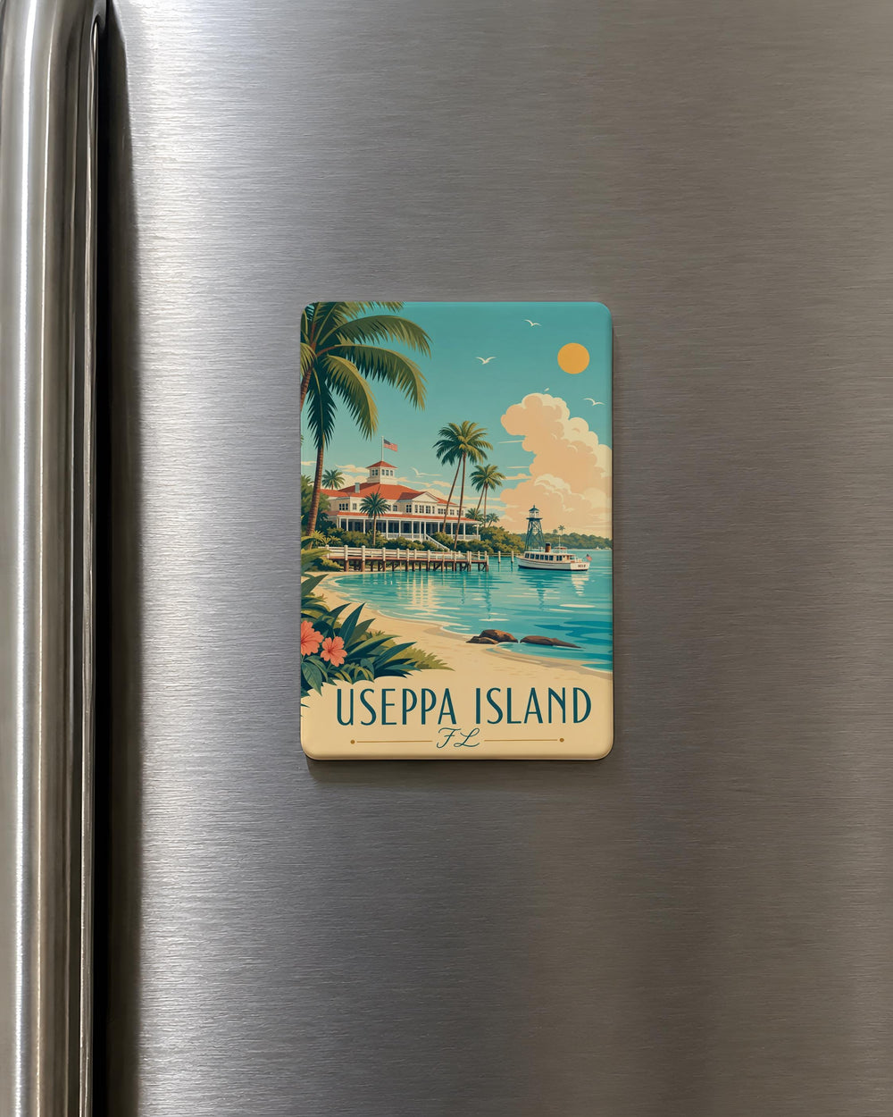 Useppa Island Florida Fridge Magnet, Useppa Island FL Souvenir Magnet, Coastal Island Travel Keepsake Magnet