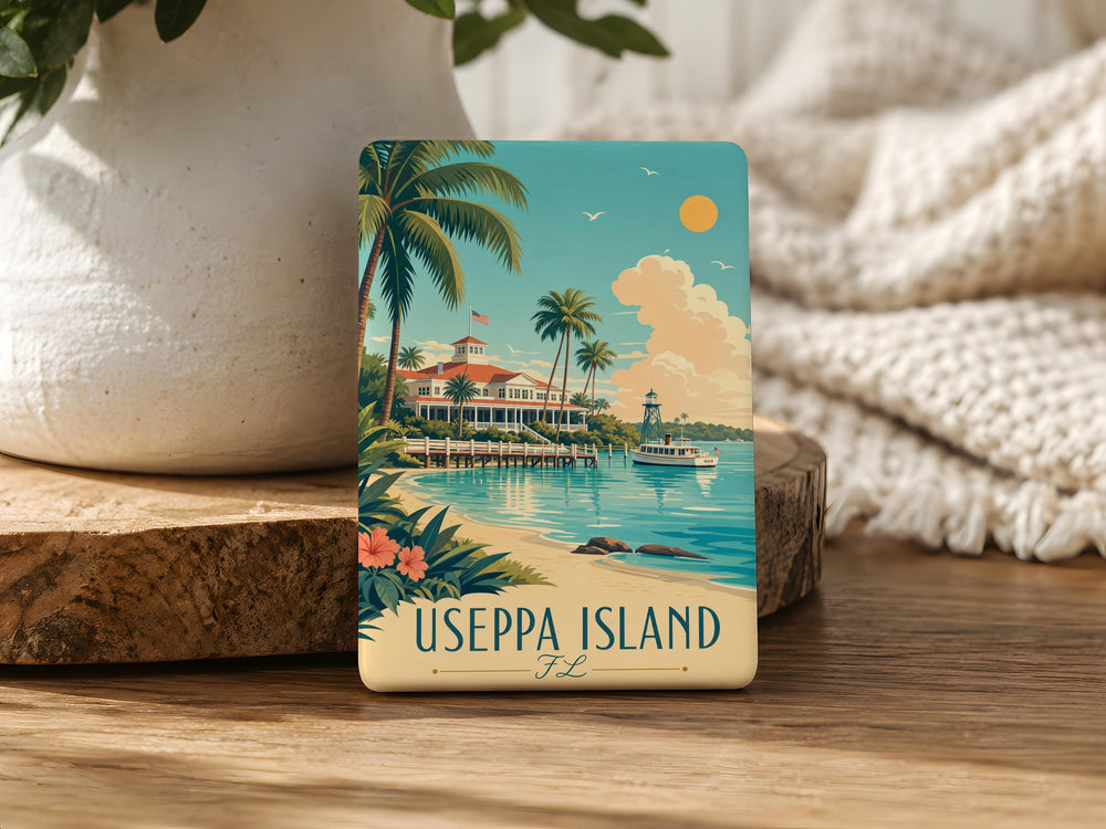 Useppa Island Florida Fridge Magnet, Useppa Island FL Souvenir Magnet, Coastal Island Travel Keepsake Magnet