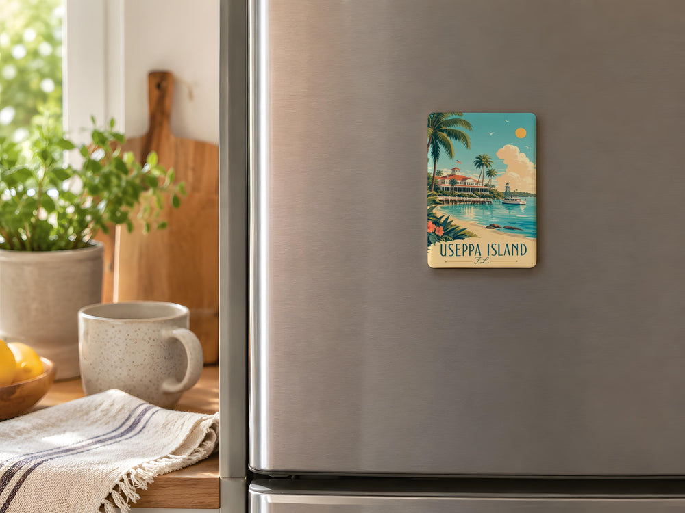 Useppa Island Florida Fridge Magnet, Useppa Island FL Souvenir Magnet, Coastal Island Travel Keepsake Magnet