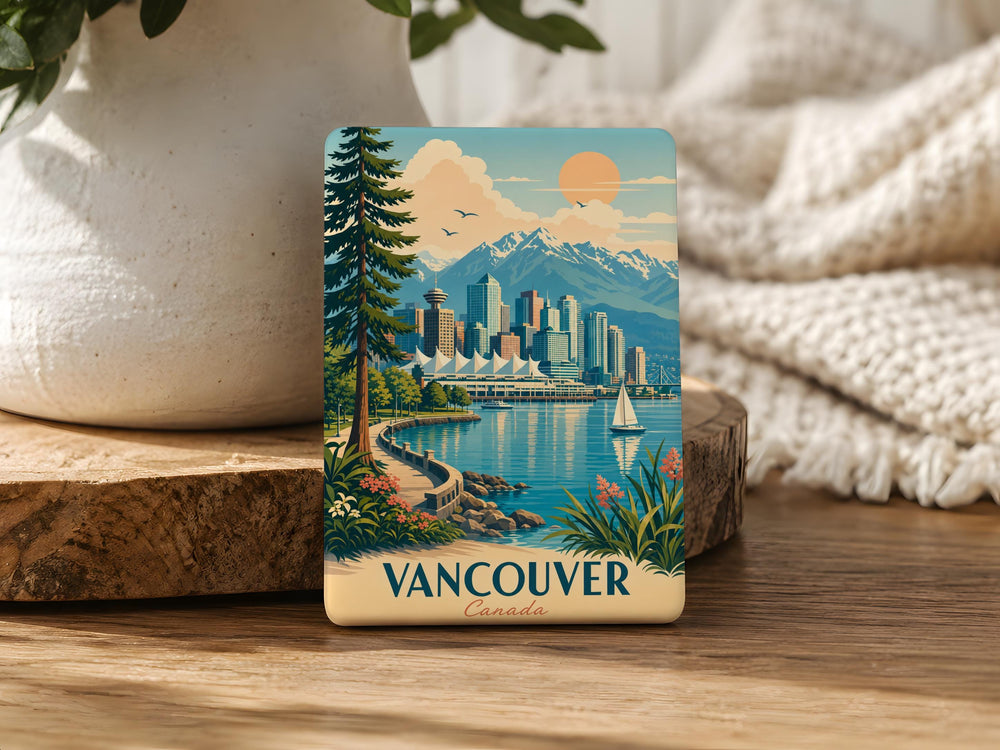 Vancouver Canada Fridge Magnet, Vancouver Souvenir Magnet, British Columbia Travel Magnet, Canada Keepsake Refrigerator Magnet