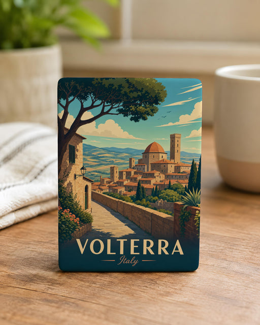 Volterra Italy Fridge Magnet, Volterra Tuscany Souvenir Magnet, Italian Travel Gift, Volterra City Landmark Keepsake Magnet