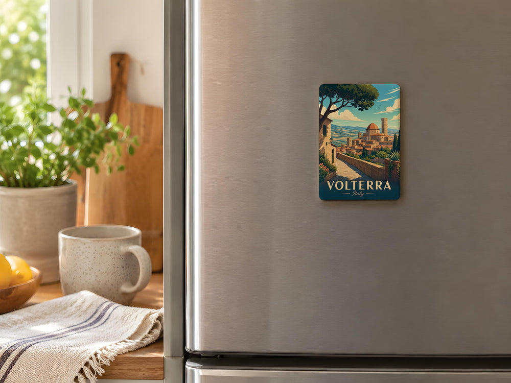 Volterra Italy Fridge Magnet, Volterra Tuscany Souvenir Magnet, Italian Travel Gift, Volterra City Landmark Keepsake Magnet