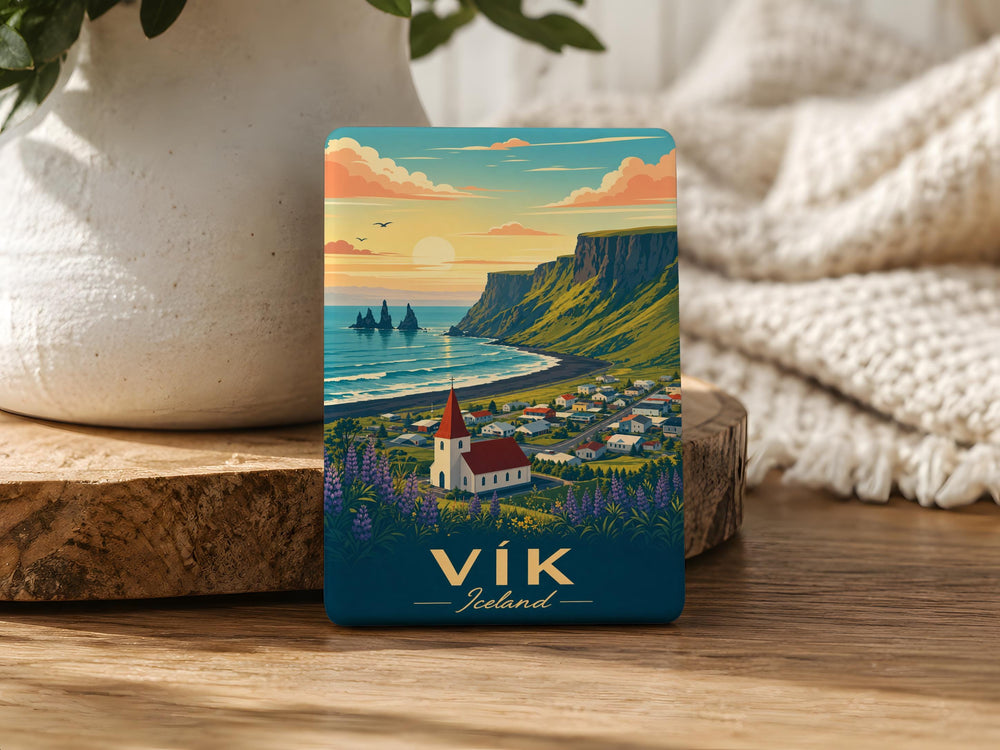 Iceland Fridge Magnet, Reykjavik Landmark Souvenir, Iceland Travel Keepsake Magnet, Nordic Vacation Gift, Icelandic Scenic Magnet