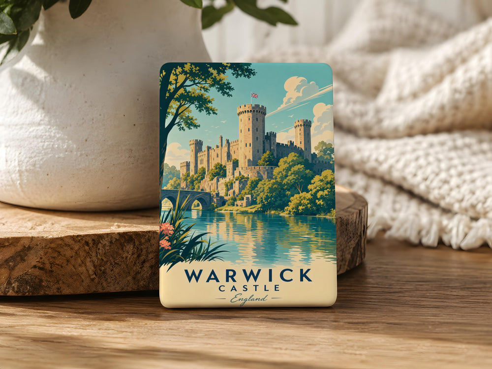 Warwick Castle Fridge Magnet, England Landmark Souvenir, Historic Castle Gift, British Travel Keepsake Magnet