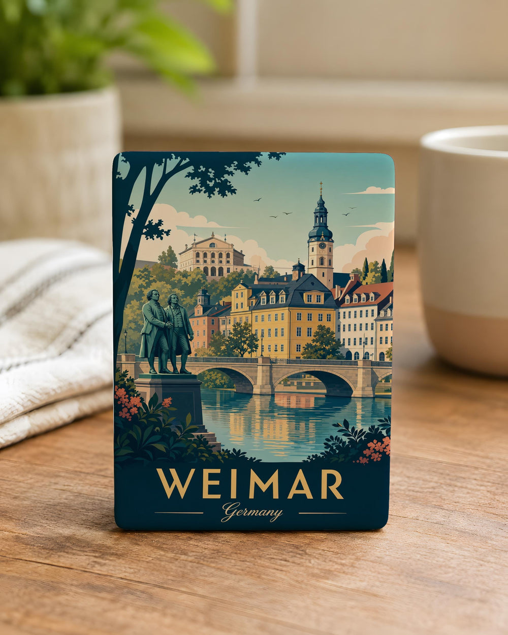 Weimar Germany Fridge Magnet, Weimar Republic Historical Germany Souvenir Magnet, Weimar City Travel Keepsake Magnet