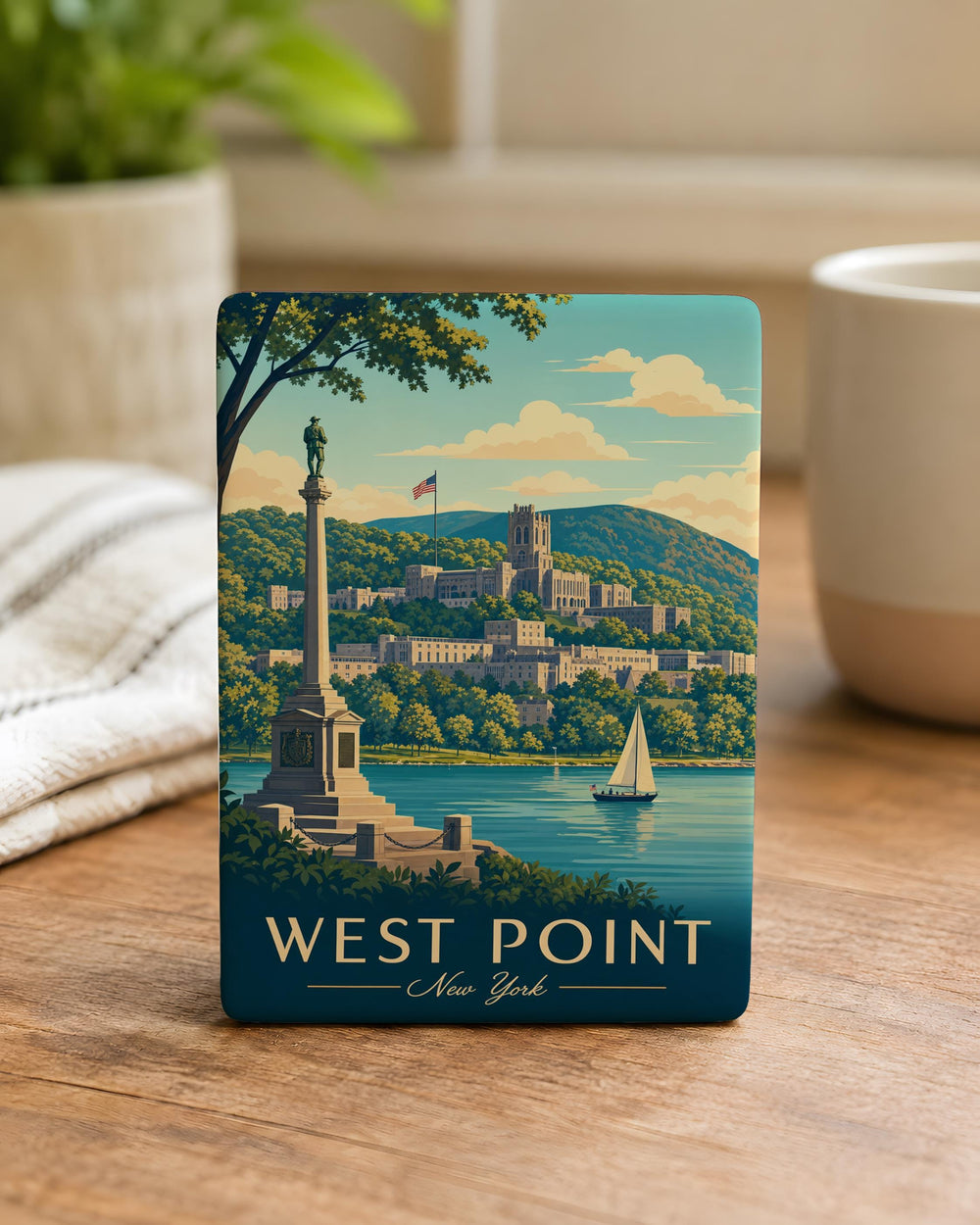West Point NY Fridge Magnet, United States Military Academy Souvenir Magnet, Hudson Valley New York Travel Gift