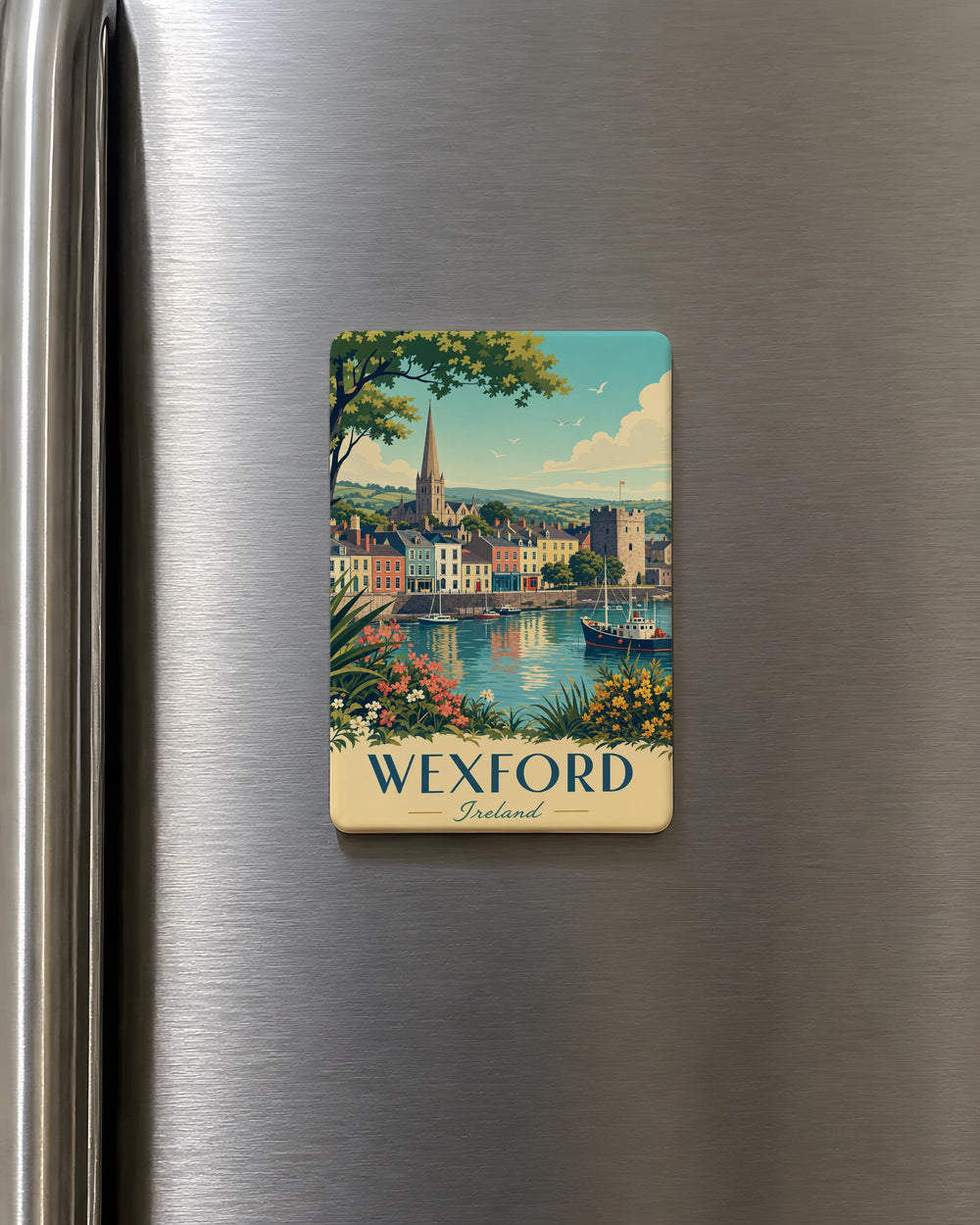 Wexford Ireland Fridge Magnet, Wexford Town Souvenir Magnet, Ireland Travel Keepsake, County Wexford Gift