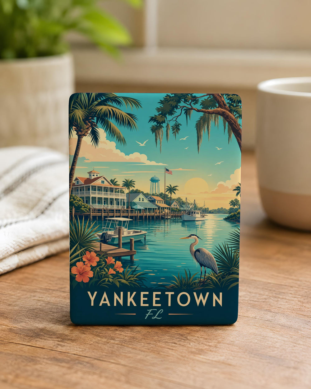 Yankeetown Florida Fridge Magnet, Yankeetown FL Souvenir Magnet, Coastal Gulf Town Travel Keepsake Gift