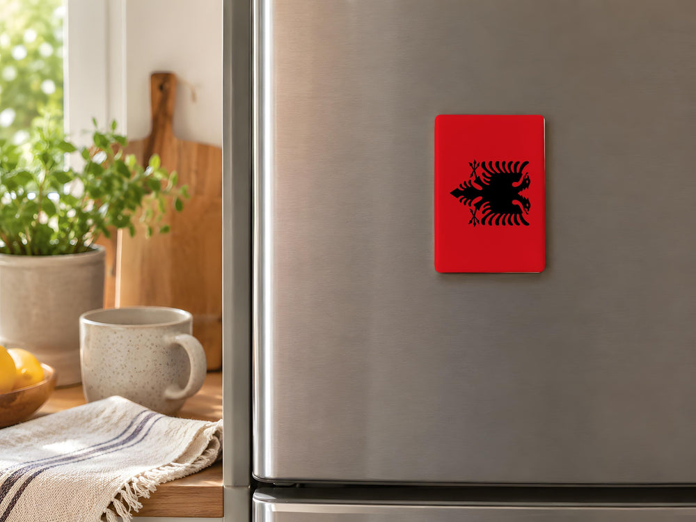 Albania Flag Fridge Magnet, Albanian National Flag Magnet, Albania Souvenir Magnet, Albanian Pride Refrigerator Magnet