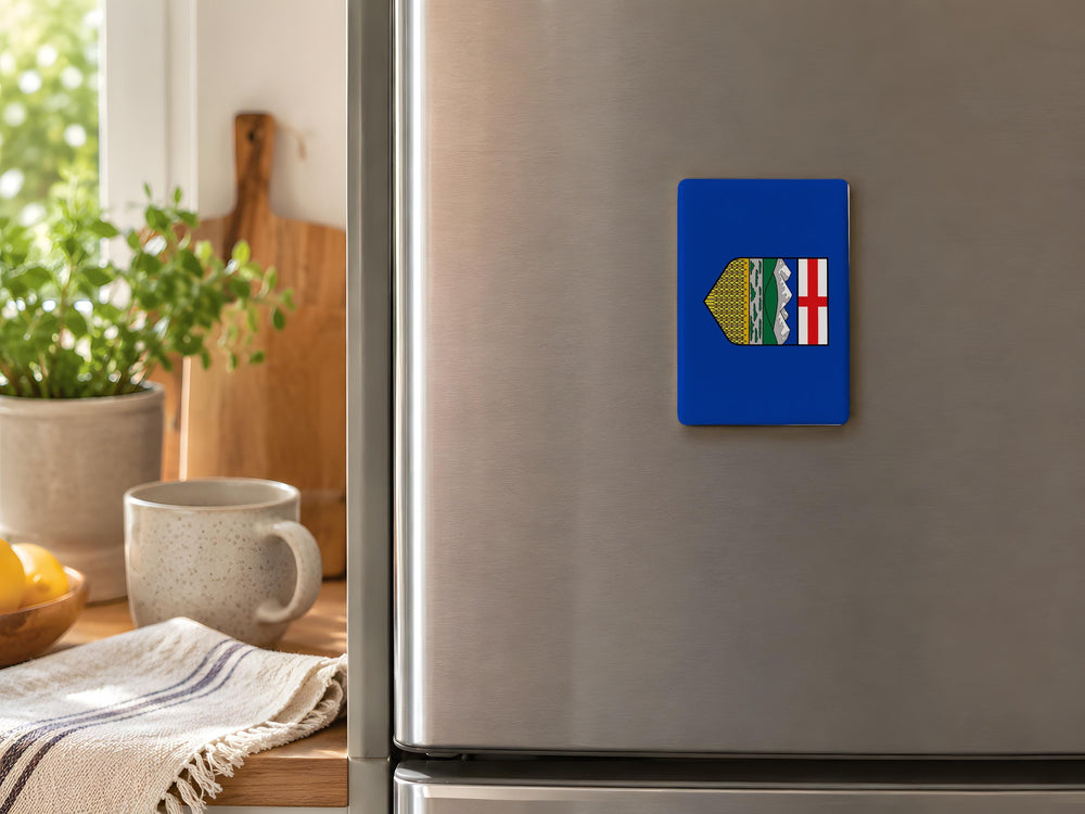 Alberta Provincial Flag Fridge Magnet, Alberta Canada Souvenir Magnet, Canadian Province Flag Magnet, Alberta Gift