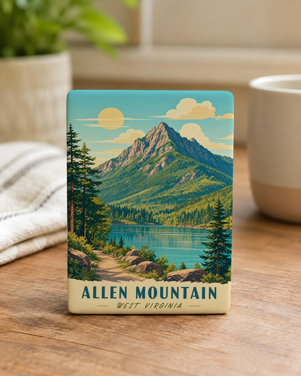 Allen Mountain Fridge Magnet, Mountain Peak Souvenir Magnet, Hiking Trail Keepsake, Outdoor Adventure Decor, Nature Travel Gift
