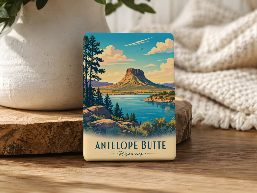 Antelope Butte Fridge Magnet, Antelope Butte Landmark Souvenir Magnet, Butte Landscape Refrigerator Magnet Gift
