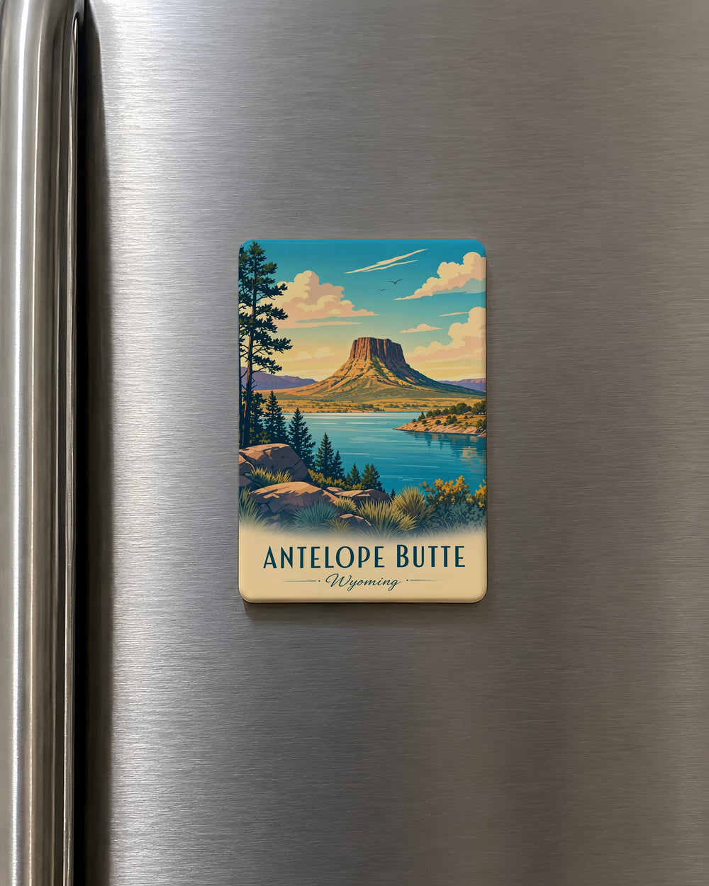 Antelope Butte Fridge Magnet, Antelope Butte Landmark Souvenir Magnet, Butte Landscape Refrigerator Magnet Gift