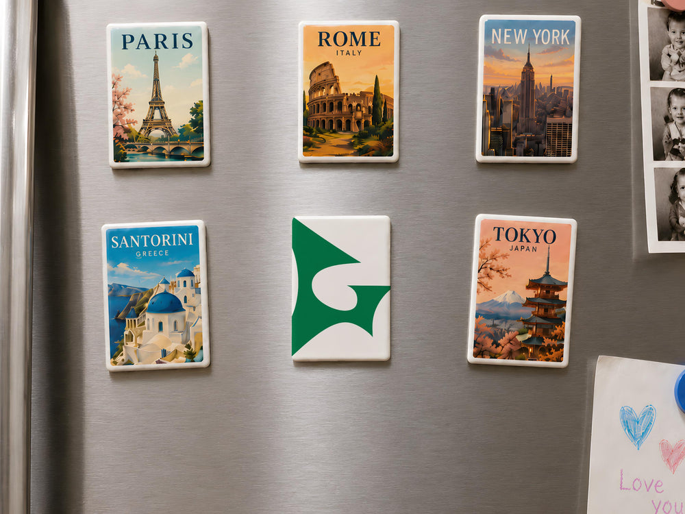 Aomori Prefecture Flag Fridge Magnet Japan Regional Banner Souvenir Kitchen Magnet Gift for Travelers and Japan Fans
