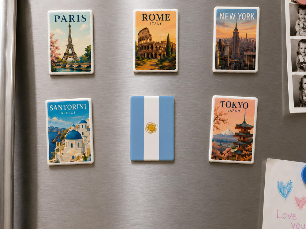 Argentina Flag Fridge Magnet, Argentina National Flag Magnet, Argentina Souvenir Magnet, Argentine Flag Kitchen Magnet, Travel Gift