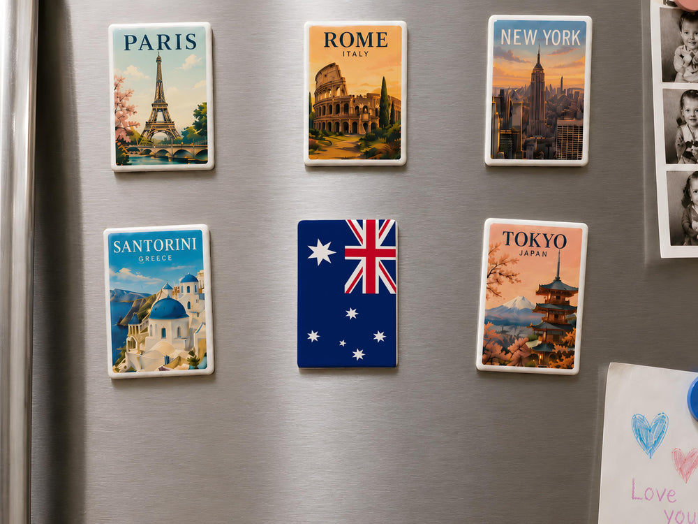 Australia Flag Fridge Magnet, Australian Souvenir Magnet, Aussie Flag Kitchen Decor, Australia Travel Gift Magnet