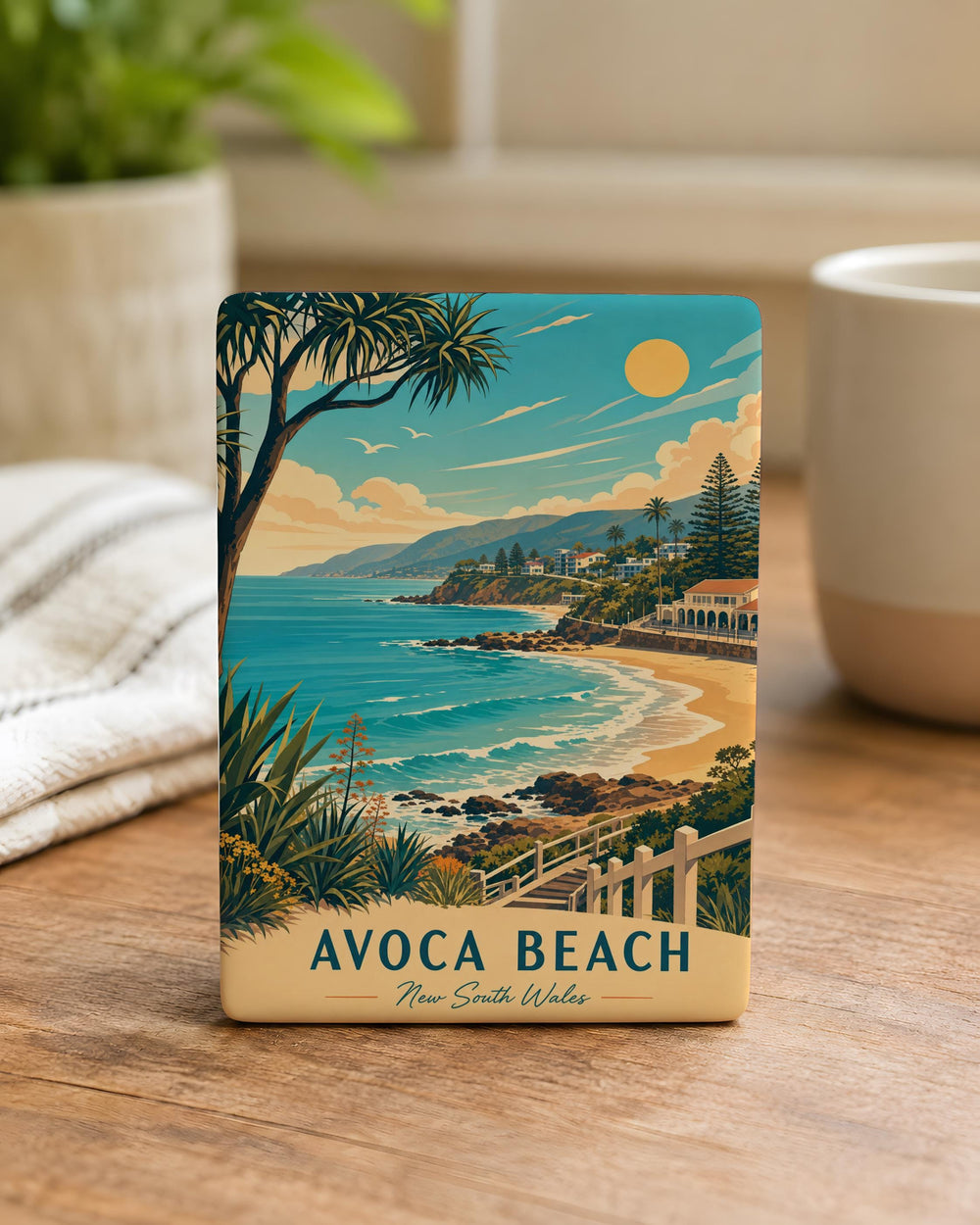 Avoca Beach Fridge Magnet, Avoca NSW Australia Coastal Town Souvenir, Beach Lover Gift, Australian Travel Keepsake