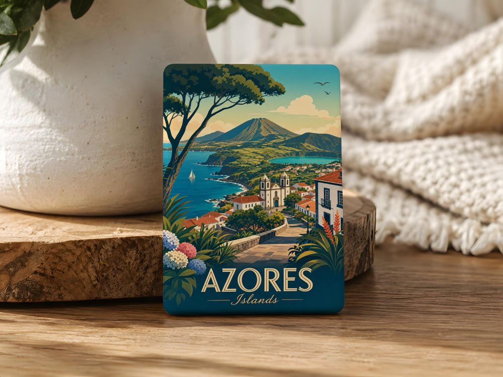 Azores Islands Fridge Magnet, Portugal Travel Souvenir, Azorean Island Keepsake, Atlantic Ocean Destination Magnet