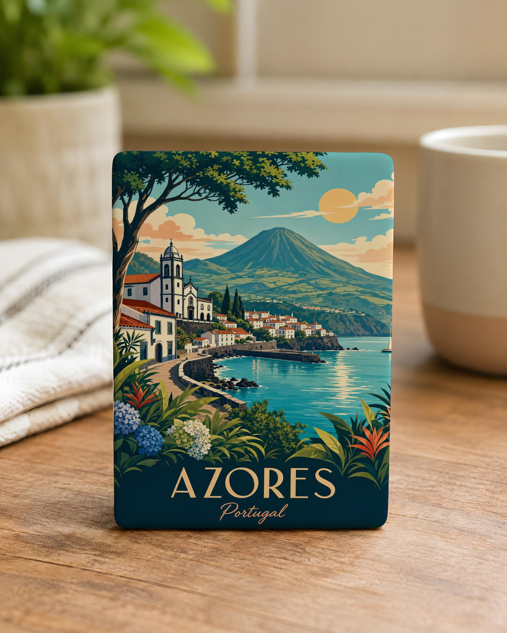 Azores Portugal Fridge Magnet, Azores Islands Souvenir Magnet, Portugal Travel Gift, Ponta Delgada Azores Magnet