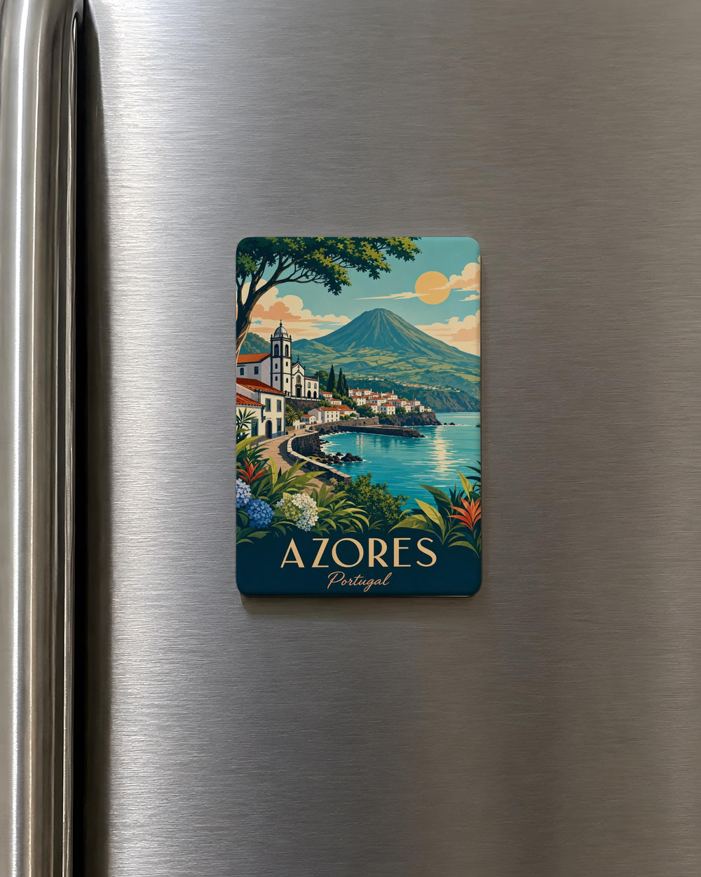 Azores Portugal Fridge Magnet, Azores Islands Souvenir Magnet, Portugal Travel Gift, Ponta Delgada Azores Magnet