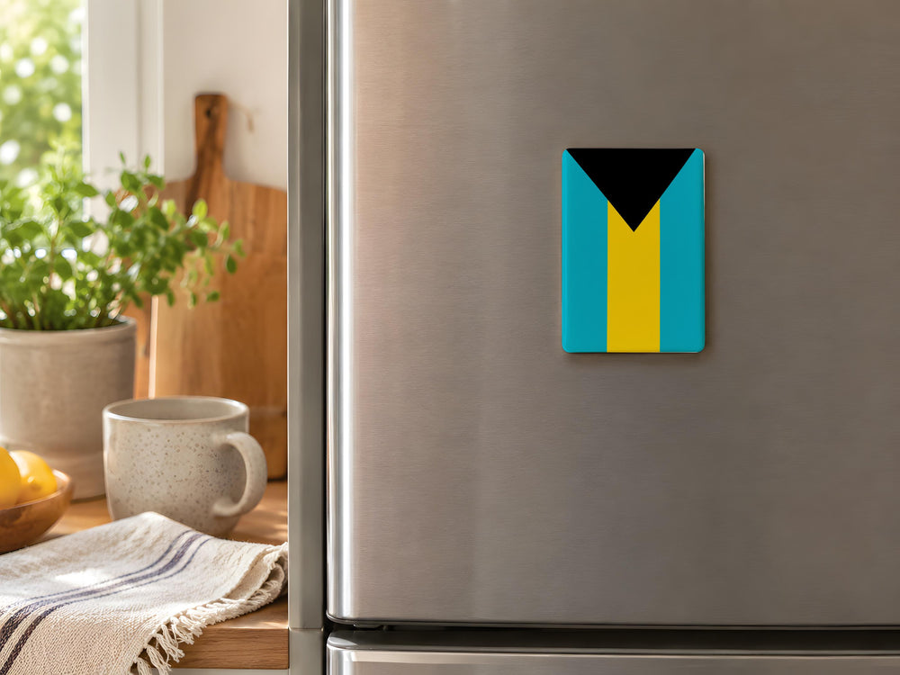 Bahamas Flag Fridge Magnet, Bahamas Souvenir Magnet, Caribbean Island Flag Kitchen Magnet, Bahamas Gift, Travel Keepsake Magnet