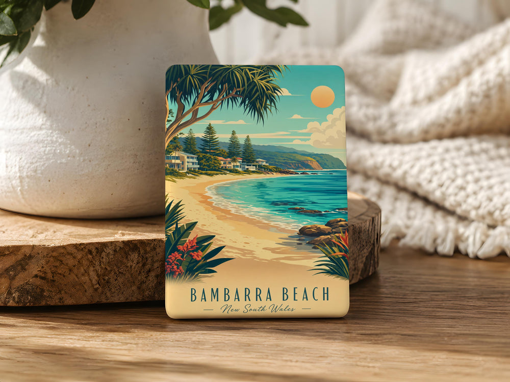 Bambarra Beach Fridge Magnet, Turks and Caicos Souvenir Magnet, Beach Lover Gift, Coastal Vacation Keepsake