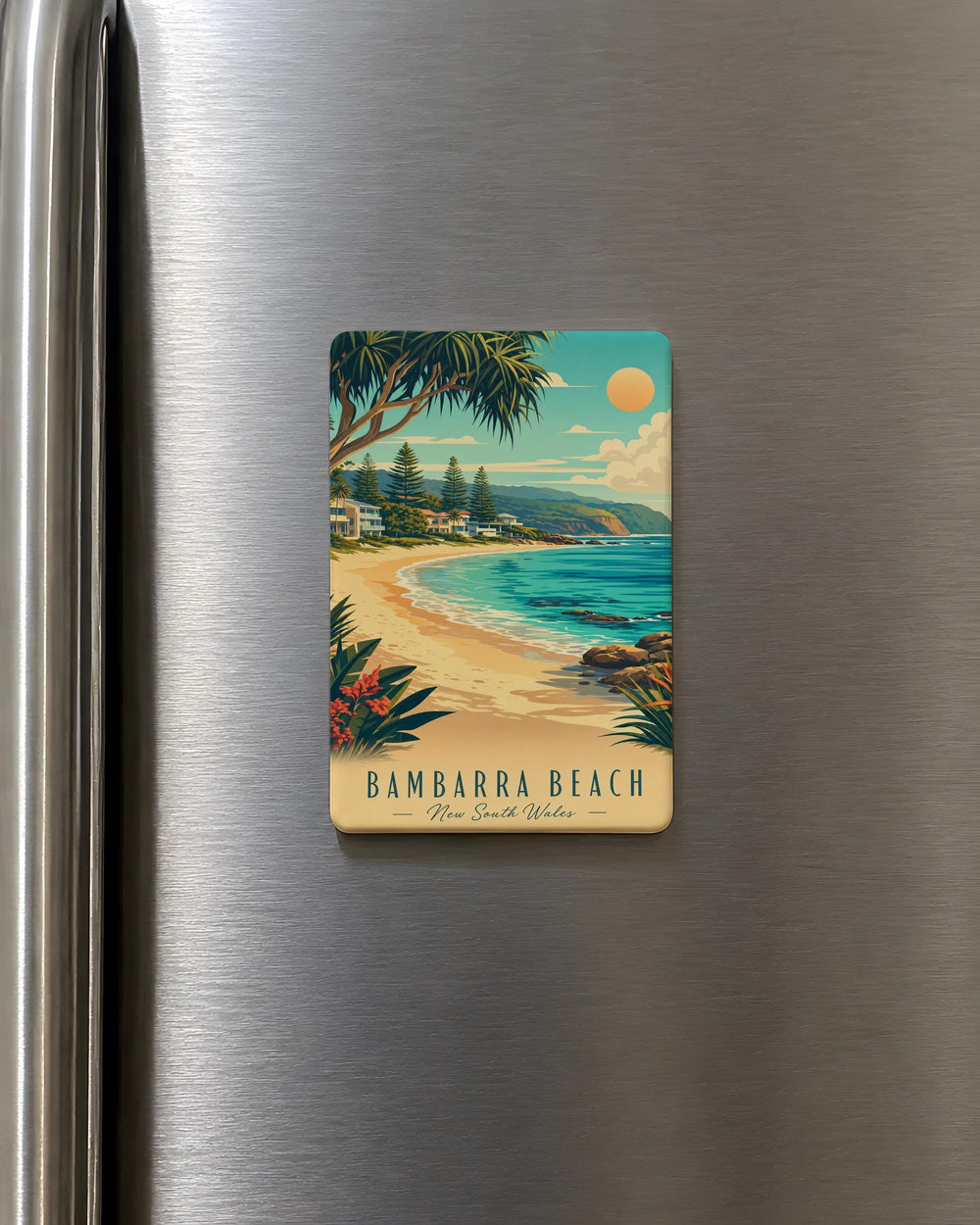 Bambarra Beach Fridge Magnet, Turks and Caicos Souvenir Magnet, Beach Lover Gift, Coastal Vacation Keepsake