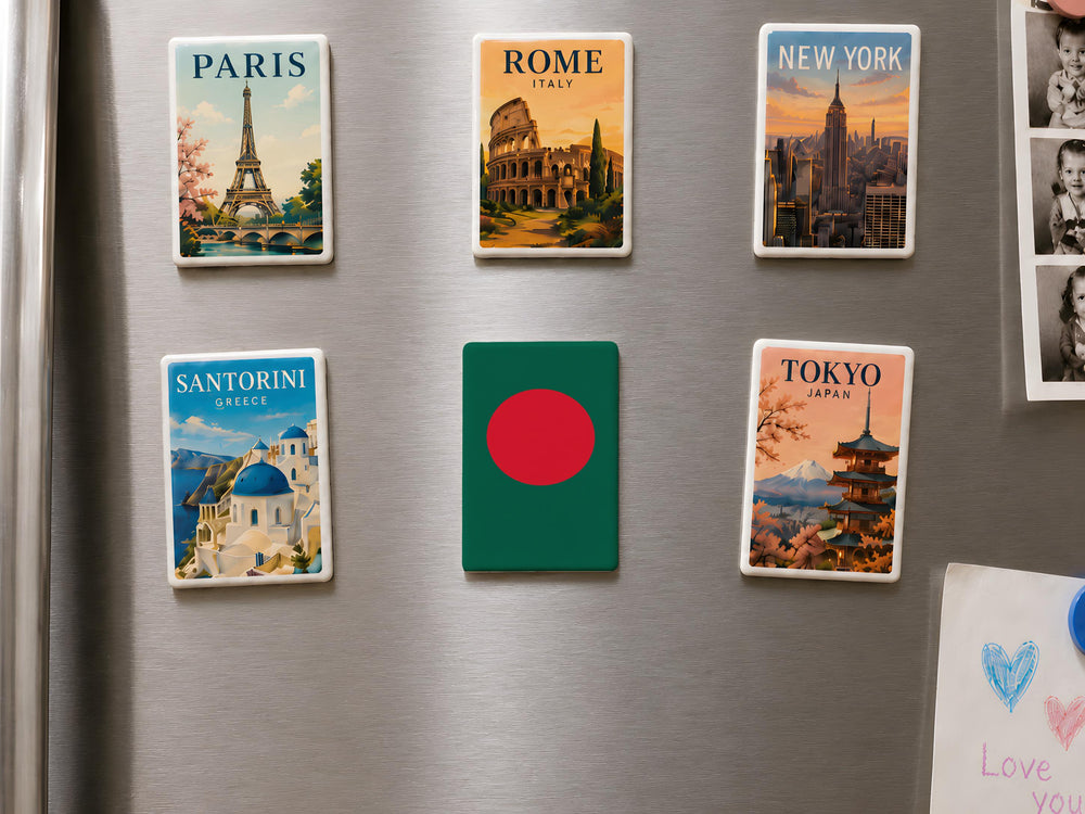 Bangladesh Flag Fridge Magnet, Bangladesh Souvenir Magnet, Patriotic Bangladesh Flag Magnet, Travel Gift, Locker Magnet